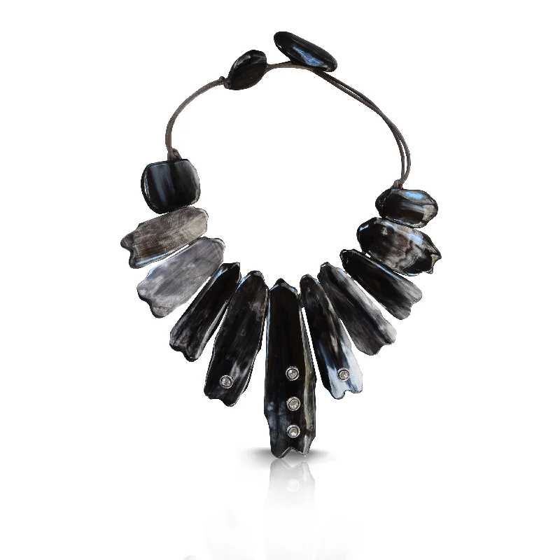 Clearance Sale On High-End Jewelry Collections Polished Dark Horn Collar