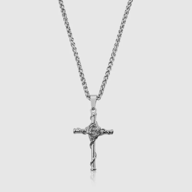 Timeless Jewelry, Timeless Savings – Don't Wait Rose Cross (Silver)