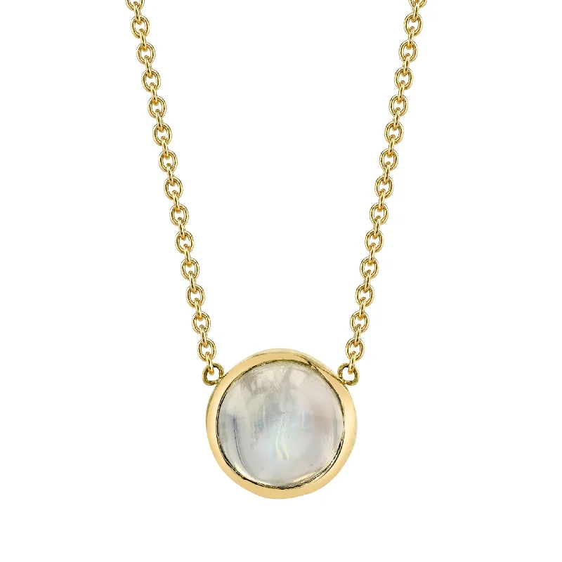 Shop Stylish Jewelry Now And Save Big Round Cab Necklace - Moonstone