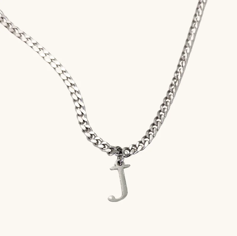 Personalized Jewelry Sale – Unique Pieces At Great Prices Silver Classic Cuban Initial Necklace