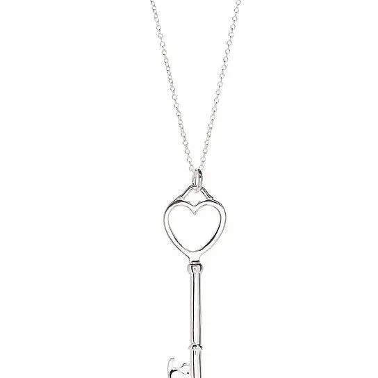 Exclusive Online Jewelry Sale – Don't Wait Heart and Key Necklace