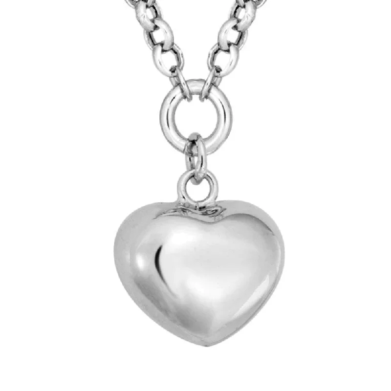 Special Deals On Handcrafted And Designer Jewelry Silver Puffed Heart Pendant Necklace Special Deals On Handcrafted And Designer Jewelry Silver Puffed Heart Pendant Necklace