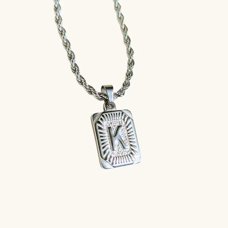 The Perfect Accessory For Less – Jewelry Sale Live Silver Women's Rope Vintage Initial Necklace