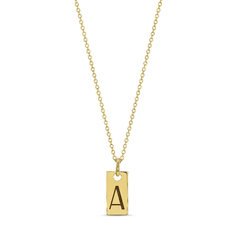 Huge Savings On Timeless Jewelry Collections Small Initial Tag Necklace