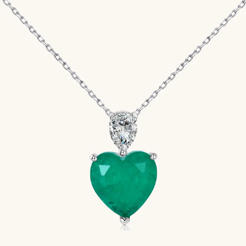 Jewelry Sale – Exclusive Styles At Lower Prices Sterling Silver Emerald Heart Necklace