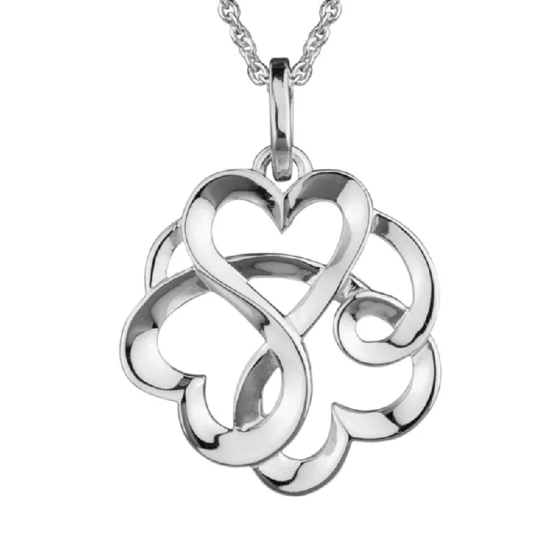 Limited-Time Jewelry Sale – Don't Miss Out On Dazzling Discounts Sterling Silver Entwined Hearts Pendant