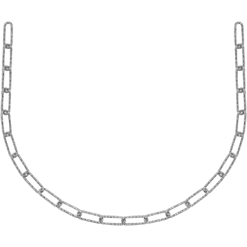 Everyday Jewelry Essentials Now On Sale Sterling Silver Textured Paperclip Link Necklace