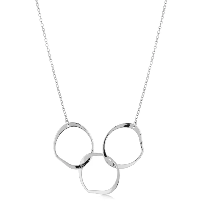 Sparkle In Style With Our Best Jewelry Deals Sterling Silver Triple Interlocked Circles Necklace