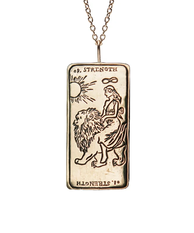 Your Perfect Accessory At The Perfect Price Strength Tarot Card Necklace