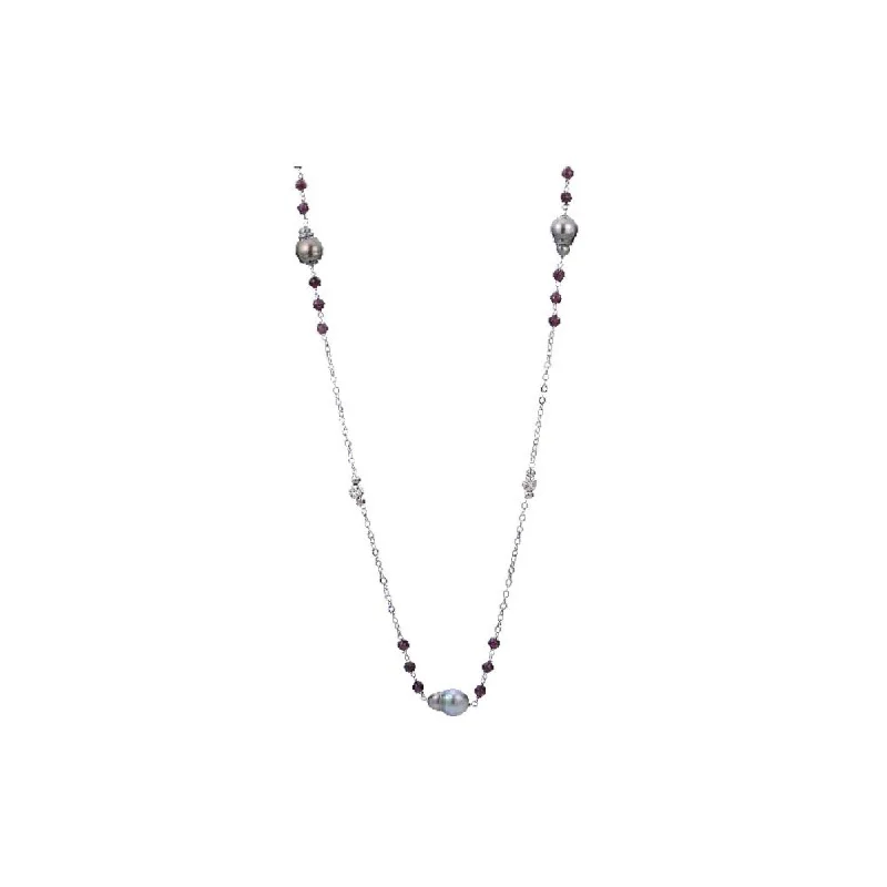 Discover Unique Jewelry With Special Limited-Time Offers Tahitian Baroque Pearl and Garnet Necklace