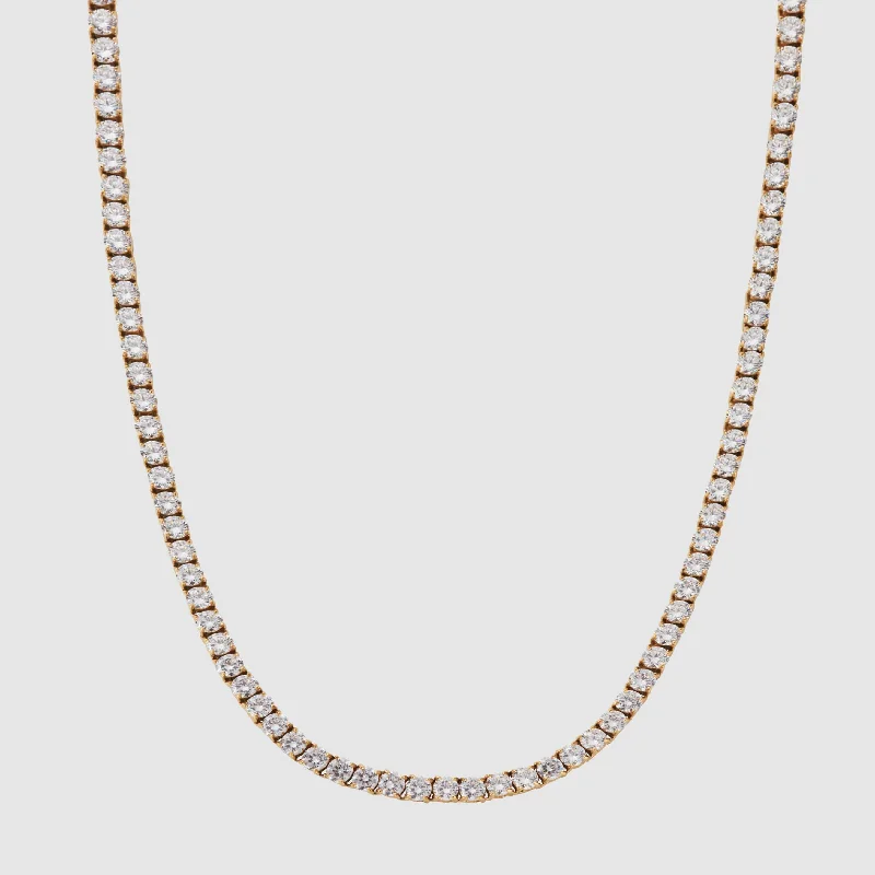Huge Savings On Timeless Jewelry Collections Tennis Chain (Gold) 5mm