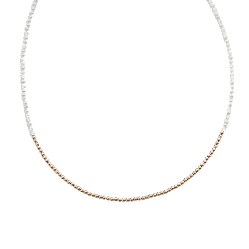 Limited-Time Jewelry Sale – Elegant Styles At Less "TERESA" 14K Gold Filled and FWP ball beaded Choker/Necklace