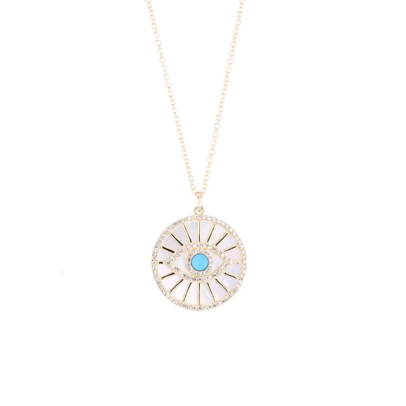 Get Your Favorite Jewelry At The Best Price Turquoise & Diamond Pendant Necklace