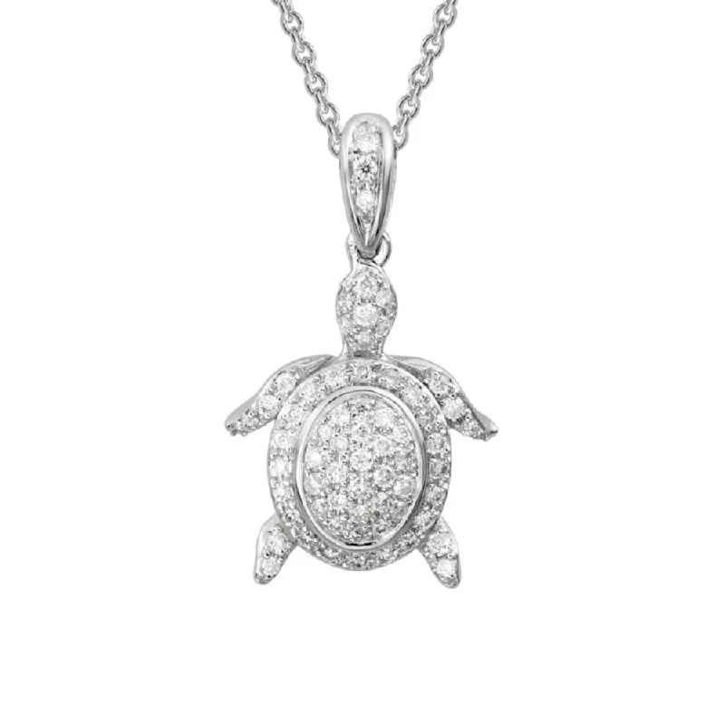 Stunning Jewelry At A Fraction Of The Price 14k Diamond Turtle Pendant Necklace