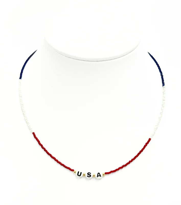 Premium Jewelry, Premium Discounts – Act Fast "USA" Multicolor Choker