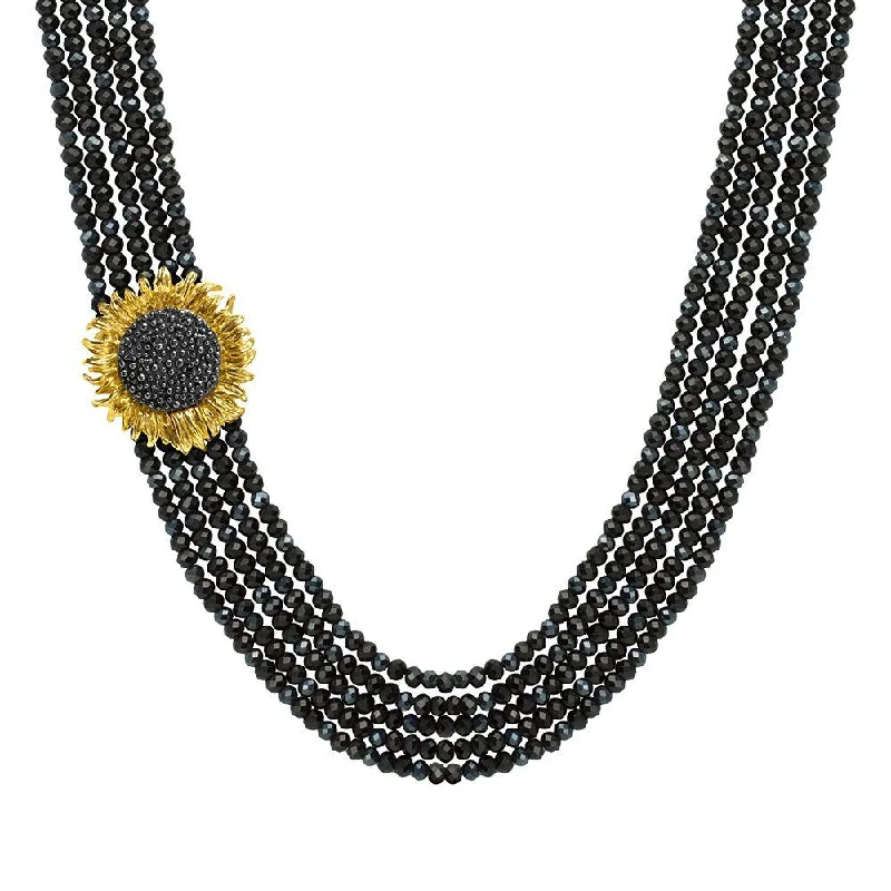 Exclusive Jewelry Markdowns – Limited-Time Offer Vincent Multi Strand Necklace with Onyx, Spinel and Diamonds