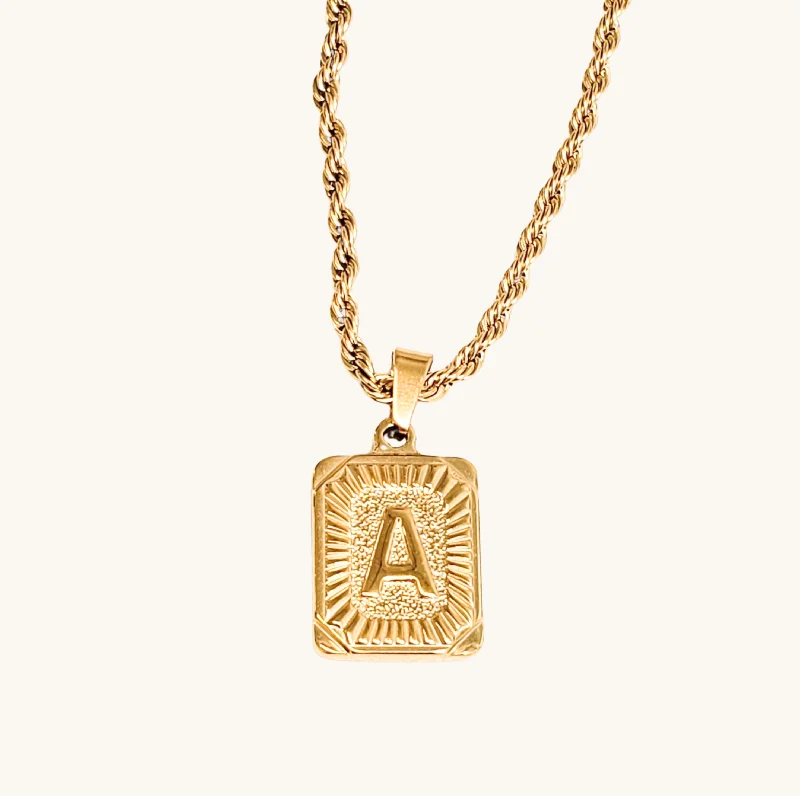 Seasonal Jewelry Deals – Elevate Your Style Women's Rope Chain Vintage Initial Necklace