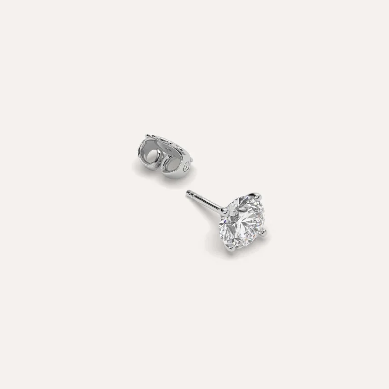 Must-Have Jewelry Pieces At Reduced Prices 1 1/2 carat Single Round Diamond Stud Earring