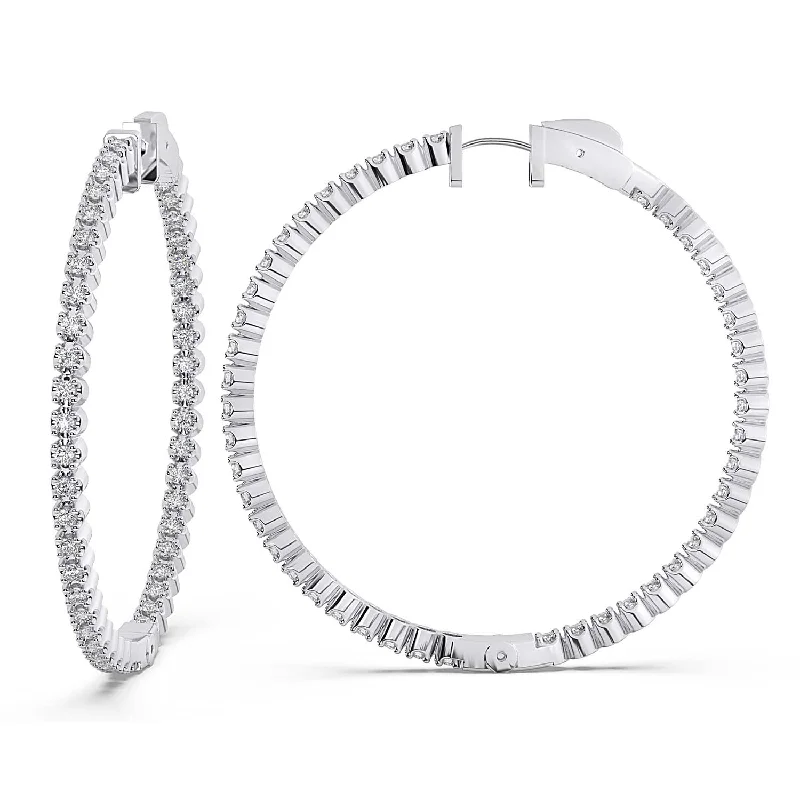 Exclusive Jewelry Sale – Grab Timeless Pieces Now 1 1/2 CTW INSIDE-OUT HOOP EARRINGS