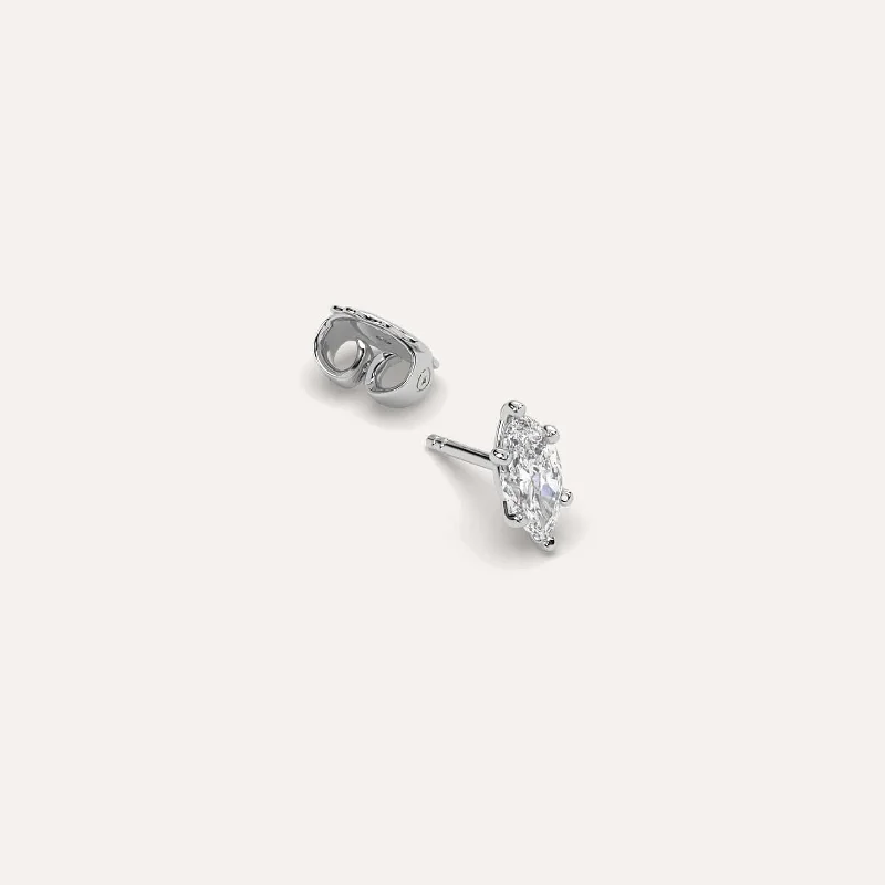 Flash Sale On Elegant Jewelry – Don't Miss Out 1/2 carat Single Marquise Diamond Stud Earring