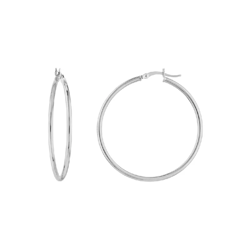 Bestselling Jewelry Now On Sale – Elevate Your Look 10K White Gold 40mm Large Hoop Earrings