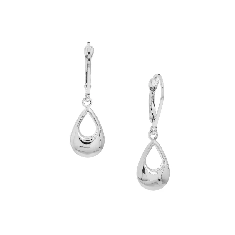 High-End Sparkle, Low-End Prices – Jewelry Sale Live 10K White Gold Open Teardrop Earrings