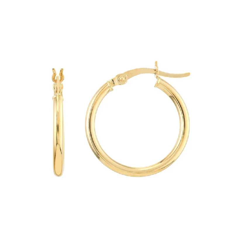 Customized Silver Jewelry For Unique Style 10K Yellow Gold 20mm Hoop Earrings