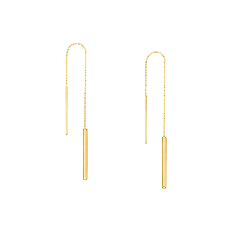 Make Your Outfit Shine With Discounted Jewelry 14k Gold Dangling Threader Earrings