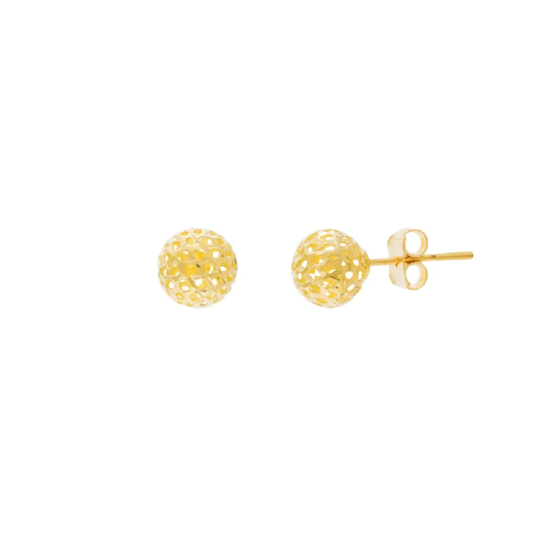 Huge Savings On Timeless Jewelry Collections 14k Gold Filagree Bead Studs, 8mm