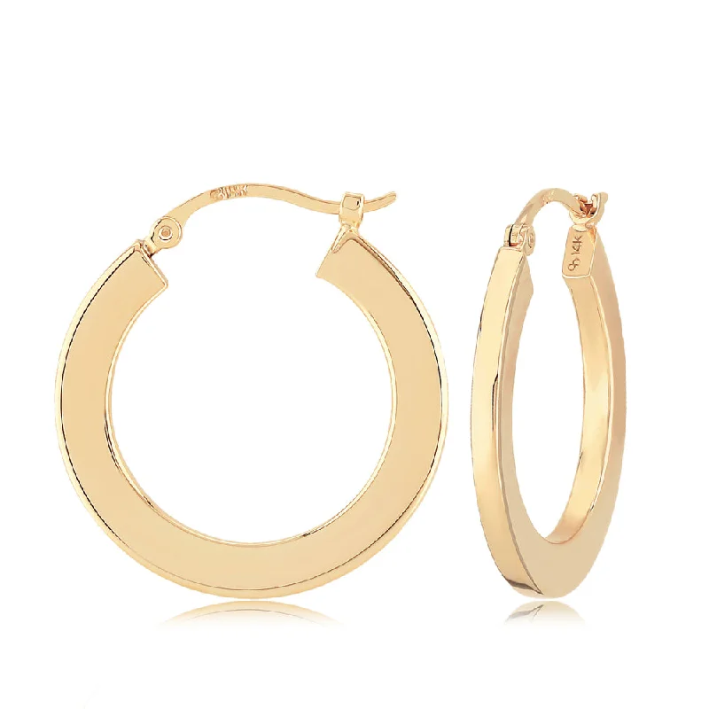 Best-Selling Jewelry Styles Now At Exclusive Discounts 14k Gold Flat Hoop Earrings