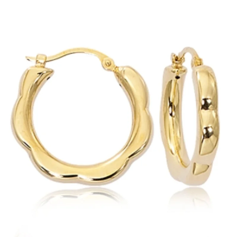 Flash Jewelry Sale – Get Stunning Pieces At Low Prices 14k Gold Scalloped Hoop Earrings Flash Jewelry Sale – Get Stunning Pieces At Low Prices 14k Gold Scalloped Hoop Earrings