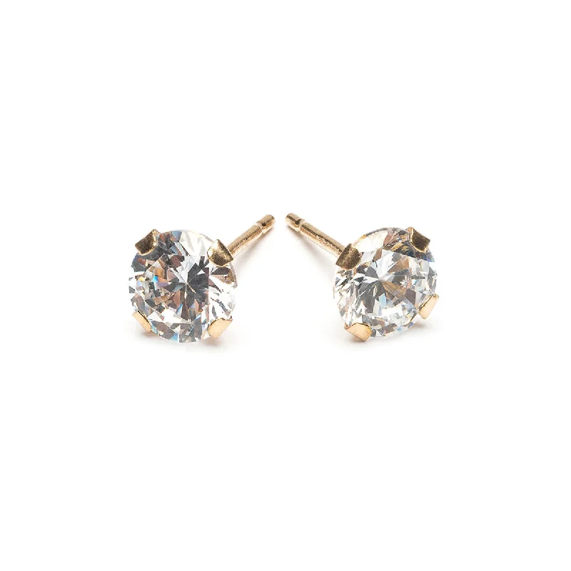 High-Quality Jewelry At A Fraction Of The Cost 14k Yellow Gold Stud Earrings 5mm Round Zirconia High-Quality Jewelry At A Fraction Of The Cost 14k Yellow Gold Stud Earrings 5mm Round Zirconia