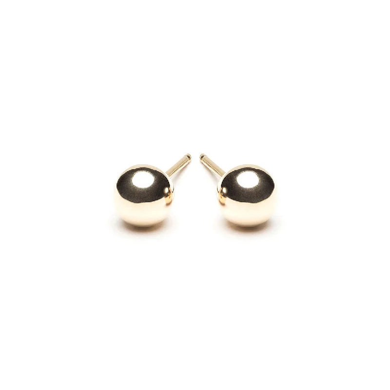 Affordable Luxury Jewelry For Every Occasion 14k Yellow Gold Stud Earrings Medium Ball