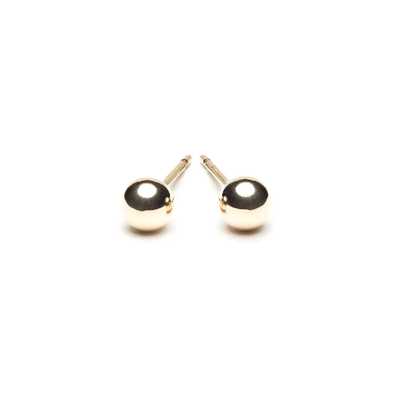 Stunning Jewelry At A Fraction Of The Price 14k Yellow Gold Small Ball Stud Earrings