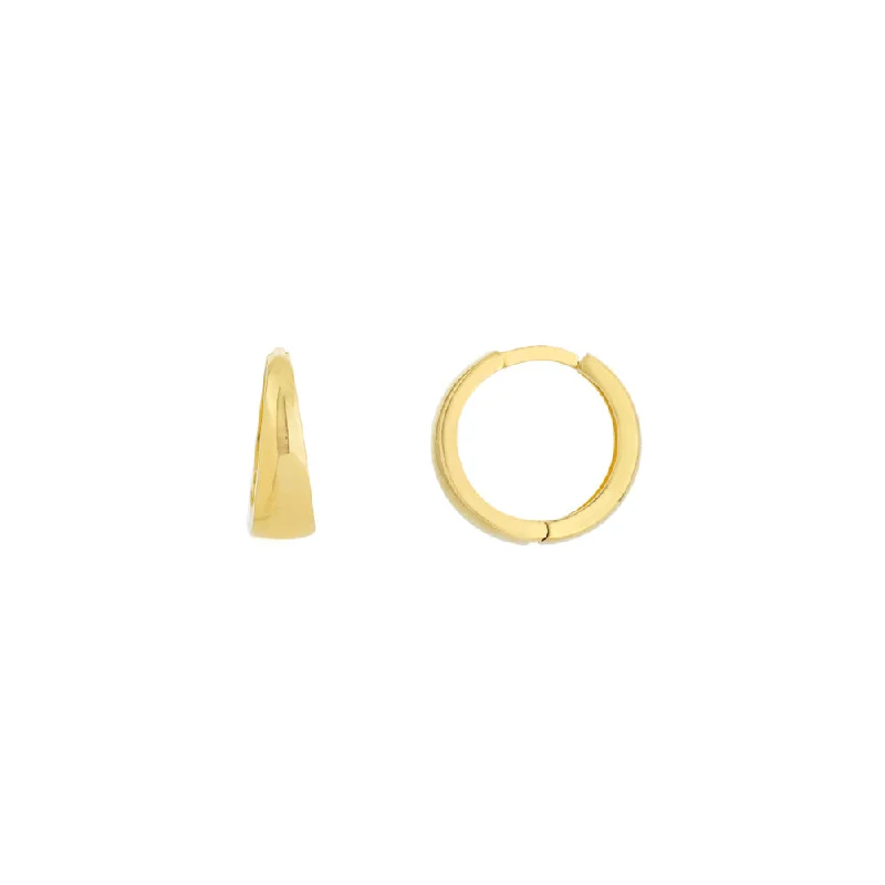 Flash Sale On Exquisite Jewelry – Don't Miss Out 14k Gold Tapered Huggie Hoop Earrings