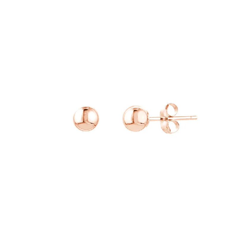 Don't Miss Out On Jaw-Dropping Jewelry Discounts 14K Rose Gold 4mm Ball Earrings