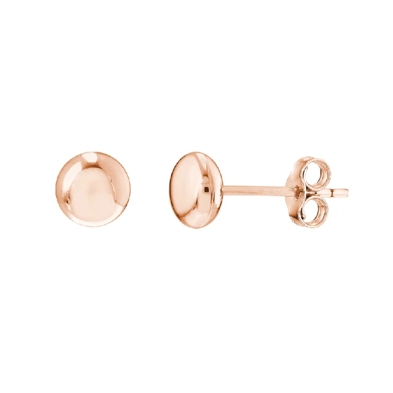 Exclusive Savings On Timeless Jewelry Pieces 14K Rose Gold 5.5mm Flat Round Pebble Earrings