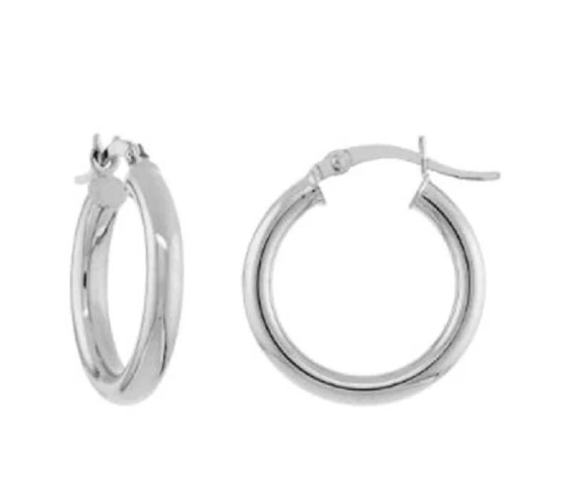 Exclusive Jewelry Offers – Shine For Less 10K White Gold 20mm Hoop Earrings