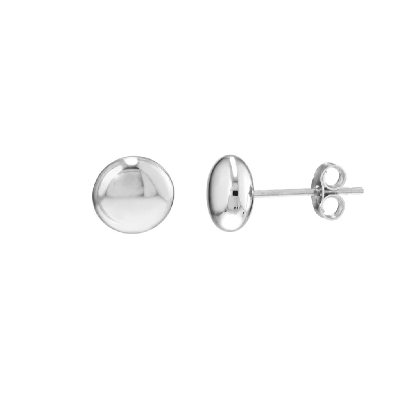 Jewelry Clearance – Final Chance To Save Big 14K White Gold 7.0mm Flat Round Pebble Earrings