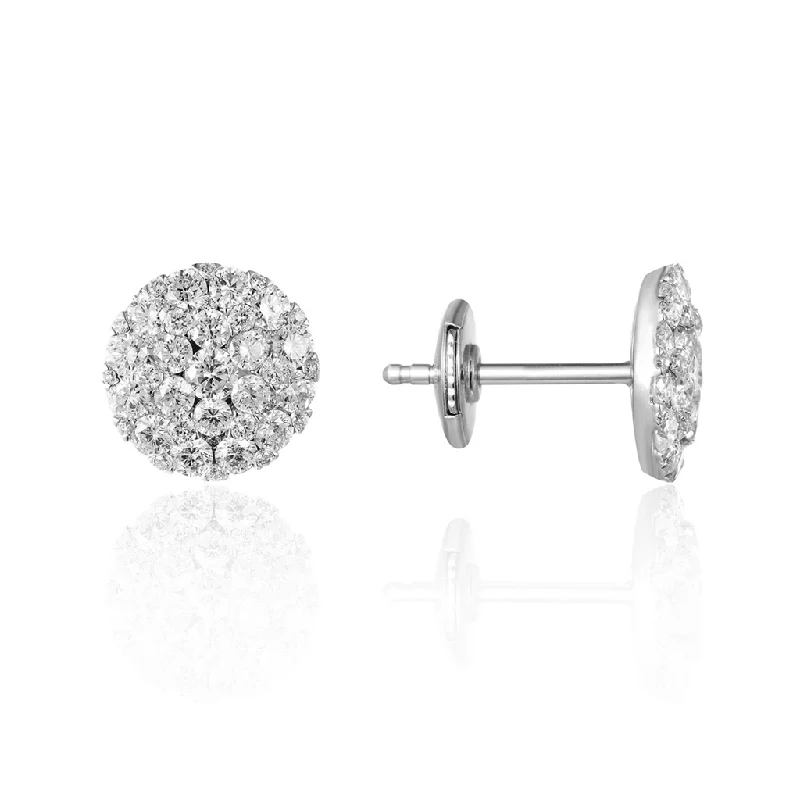 The Jewelry Sale You've Been Waiting For Is Here 14K White Gold Diamond Cluster Earrings