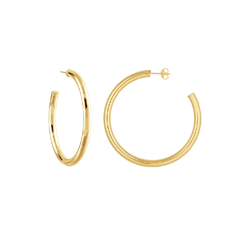 Don't Miss These Dazzling Jewelry Discounts 14K Yellow Gold 50mm Large Open Hoop Earrings