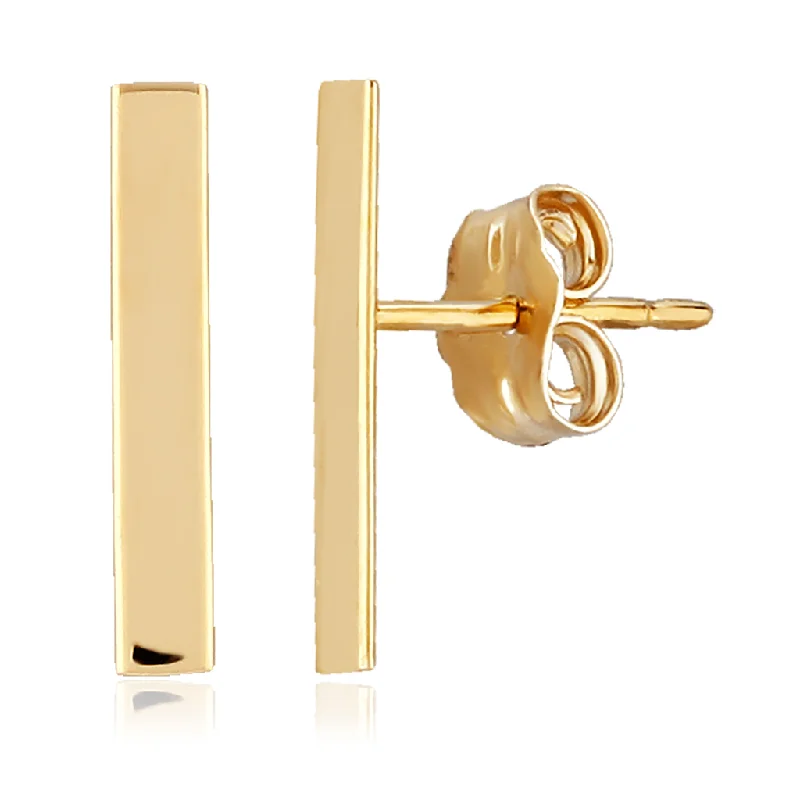 Trending Jewelry Styles Now At Limited-Time Discounts 14K Yellow Gold Bar Earrings