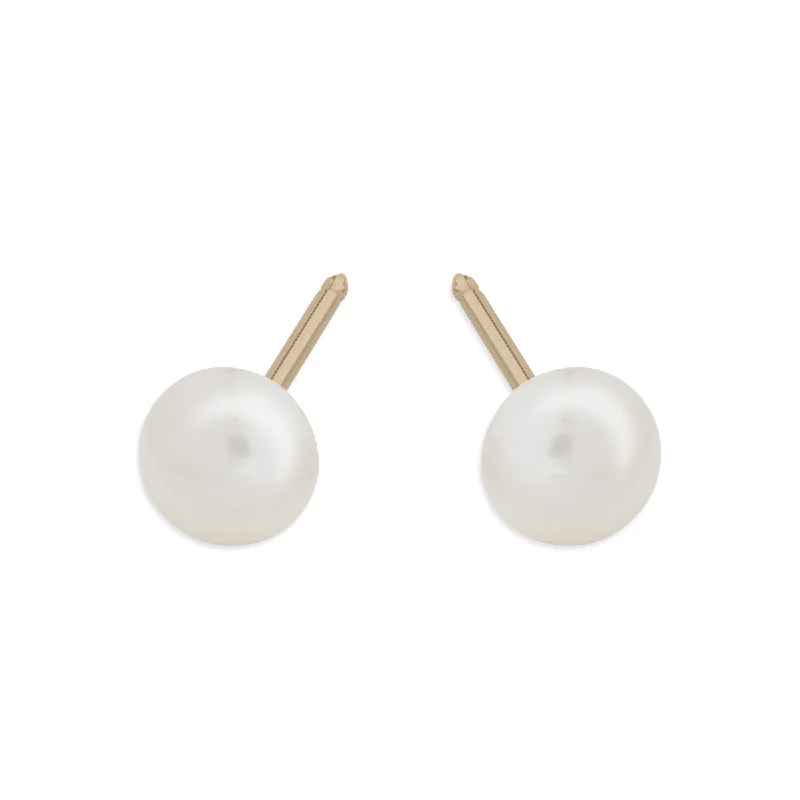 Last Chance To Grab Your Favorite Jewelry At A Discount 14k Yellow Gold Freshwater Pearl Stud Earrings