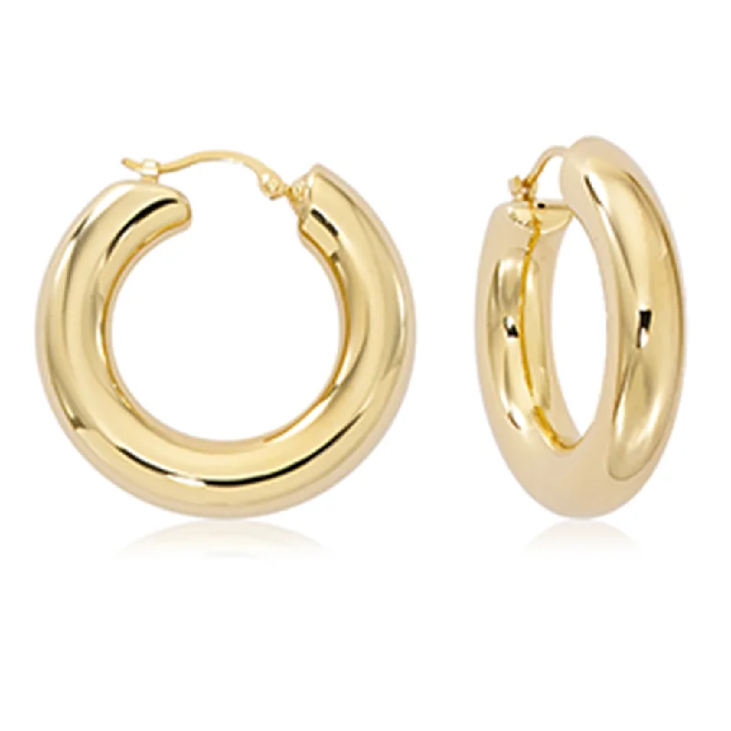 Huge Savings On Timeless Jewelry Collections 14K Yellow Gold Chubby Hoop Earrings