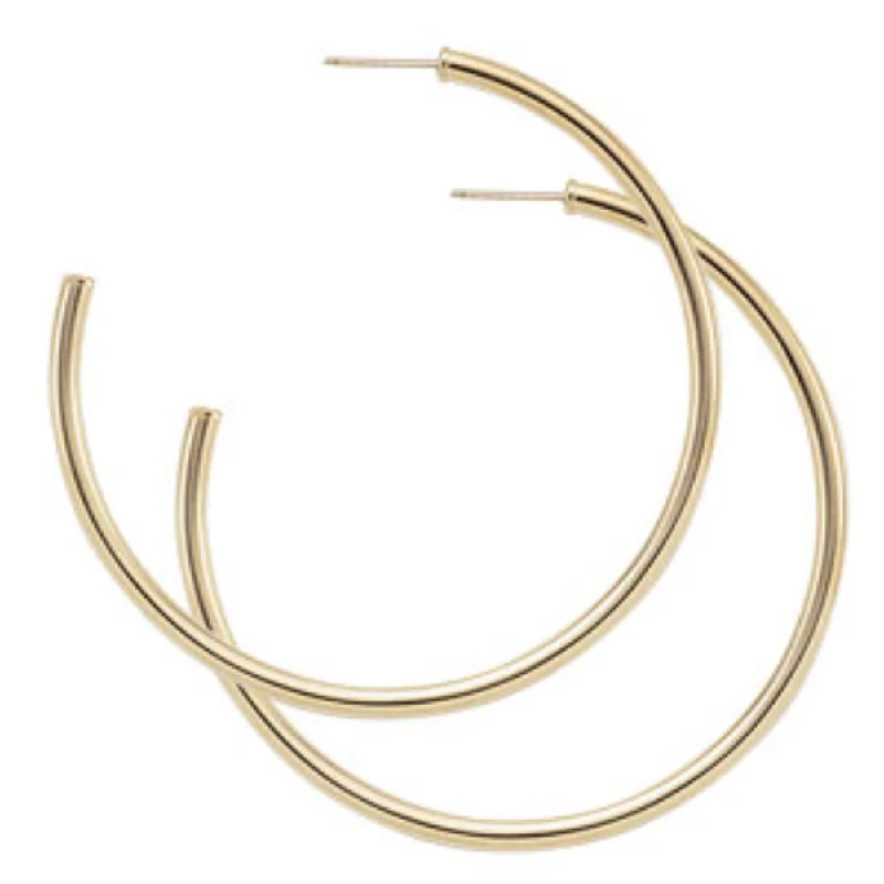 Final Call For Exquisite Jewelry At Reduced Rates 14k Yellow Gold Hoop Earrings