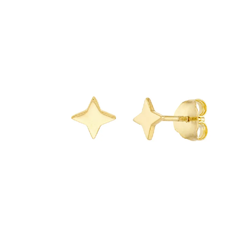 Exclusive Jewelry Sale – Sparkle For Less 14K Yellow Gold North Star Earrings