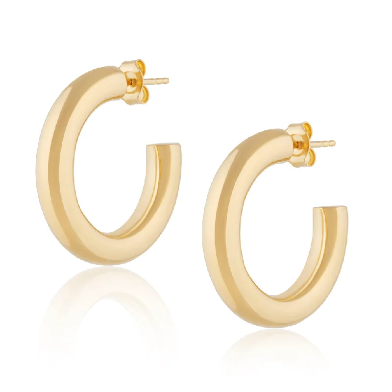 Elegant Jewelry At Unbeatable Prices – Shop Today 14K Yellow Gold Overlay Tube Hoops