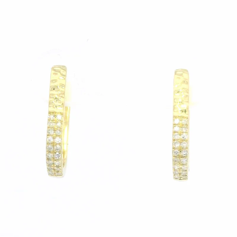 Shop Dazzling Rings, Earrings, And More At Special Discounts 14K Yellow Gold Pavé Diamond Small Earrings