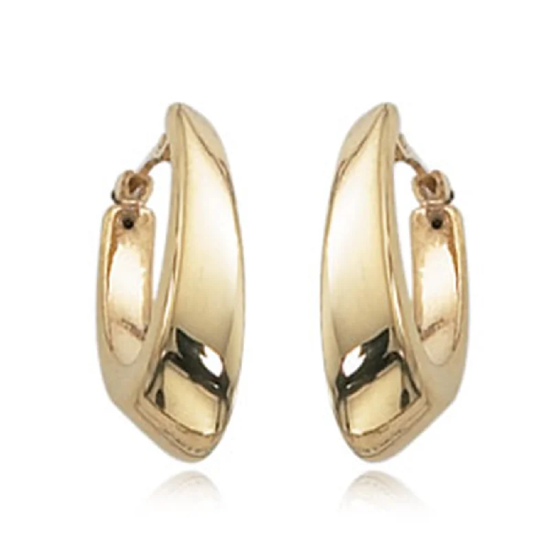 Shop Dazzling Jewelry At The Best Prices 14K Yellow Gold Small Oval Hoop Earrings