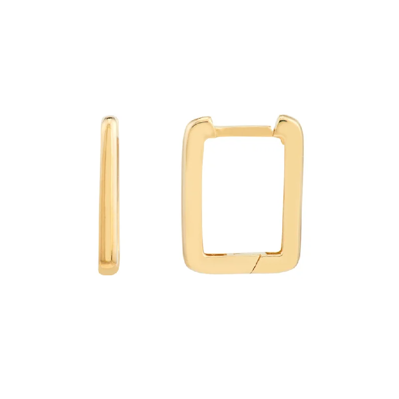 Fashion-Forward Jewelry At Exclusive Discounts 14K Yellow Gold Square Frame Paper Clip Earrings